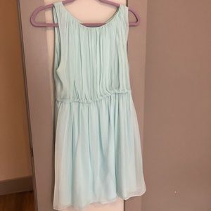 Alice + Olivia Mint Silk Sleeveless Mini Dress